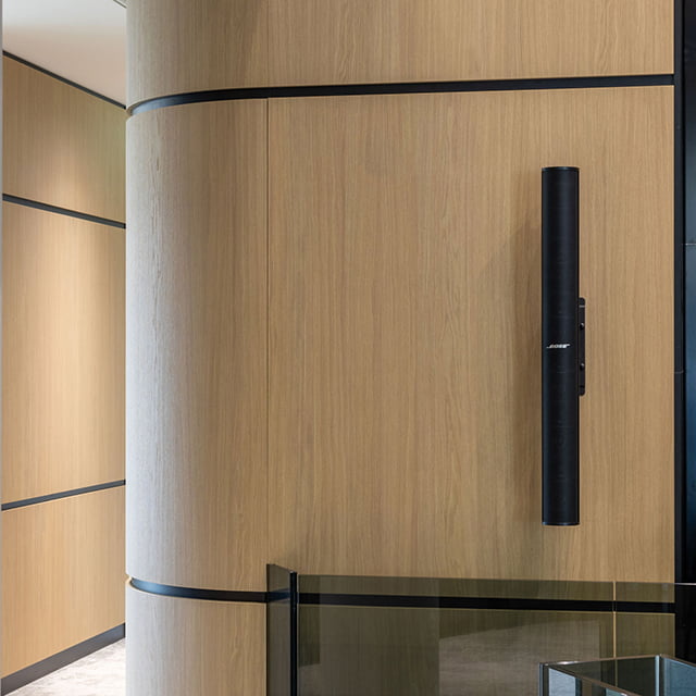 HPL coloured core design in kitchen